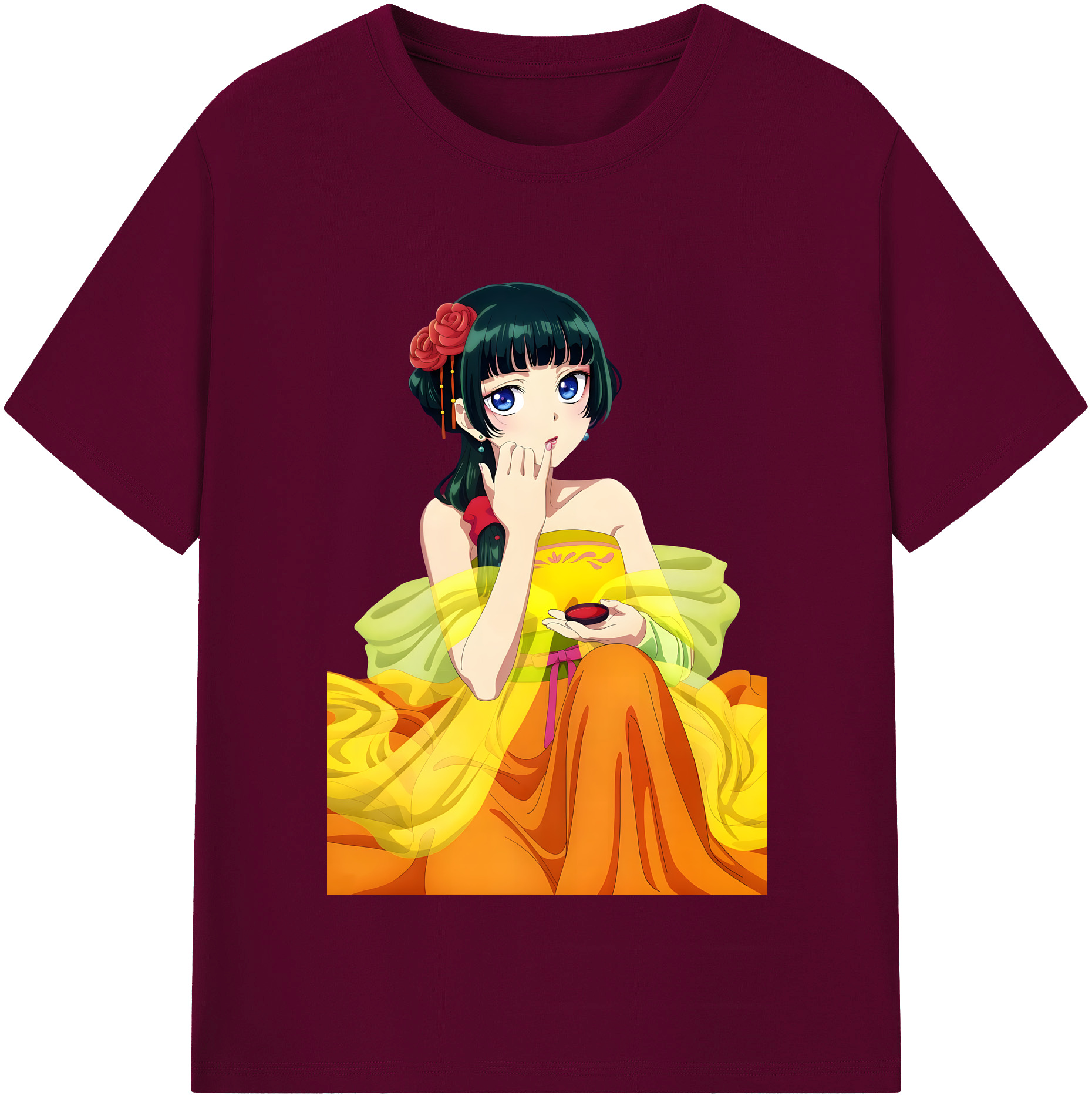 （画像用） 薬屋のひとりごと The Apothecary Diaries レディースカジュアルプリントTシャツ（綿100％）